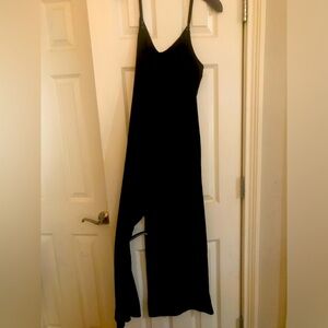 Elegant Black Maxi Flared Pant Dress